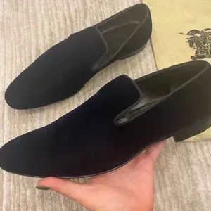 Burberry Dark Indigo man’s classic velvet loafers size 9 1/2 Burberry | Shoes | Burberry Dark Indigo Mans Classic Velvet  main image 3